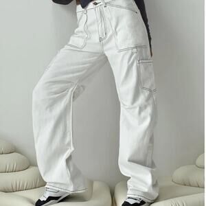 Lioness Miami Vice White Cargo Pants Size S